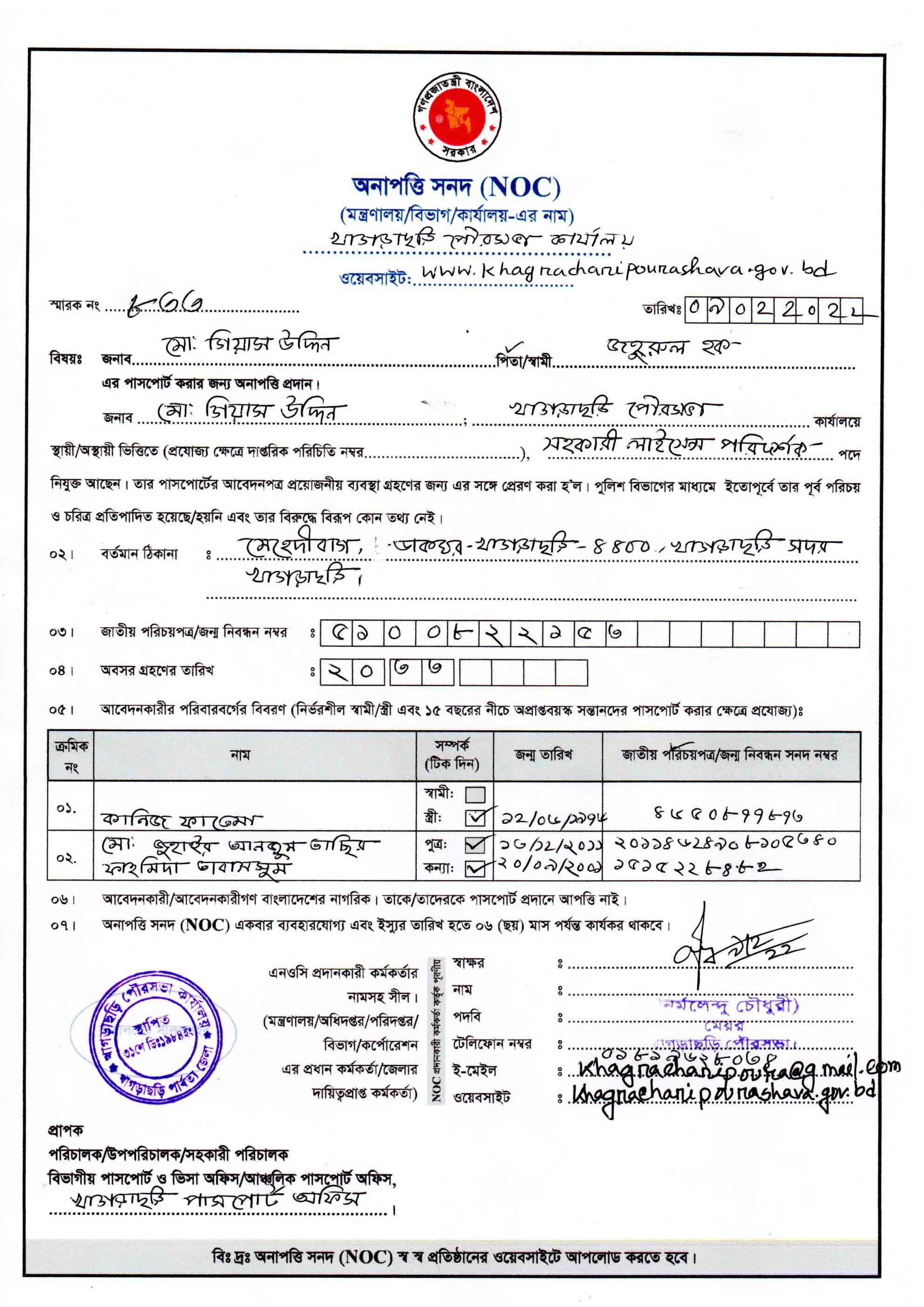 Md. Gias Uddin NOC 